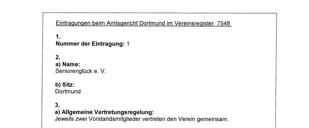 Vereinsregister Dortmund Nr. 7548