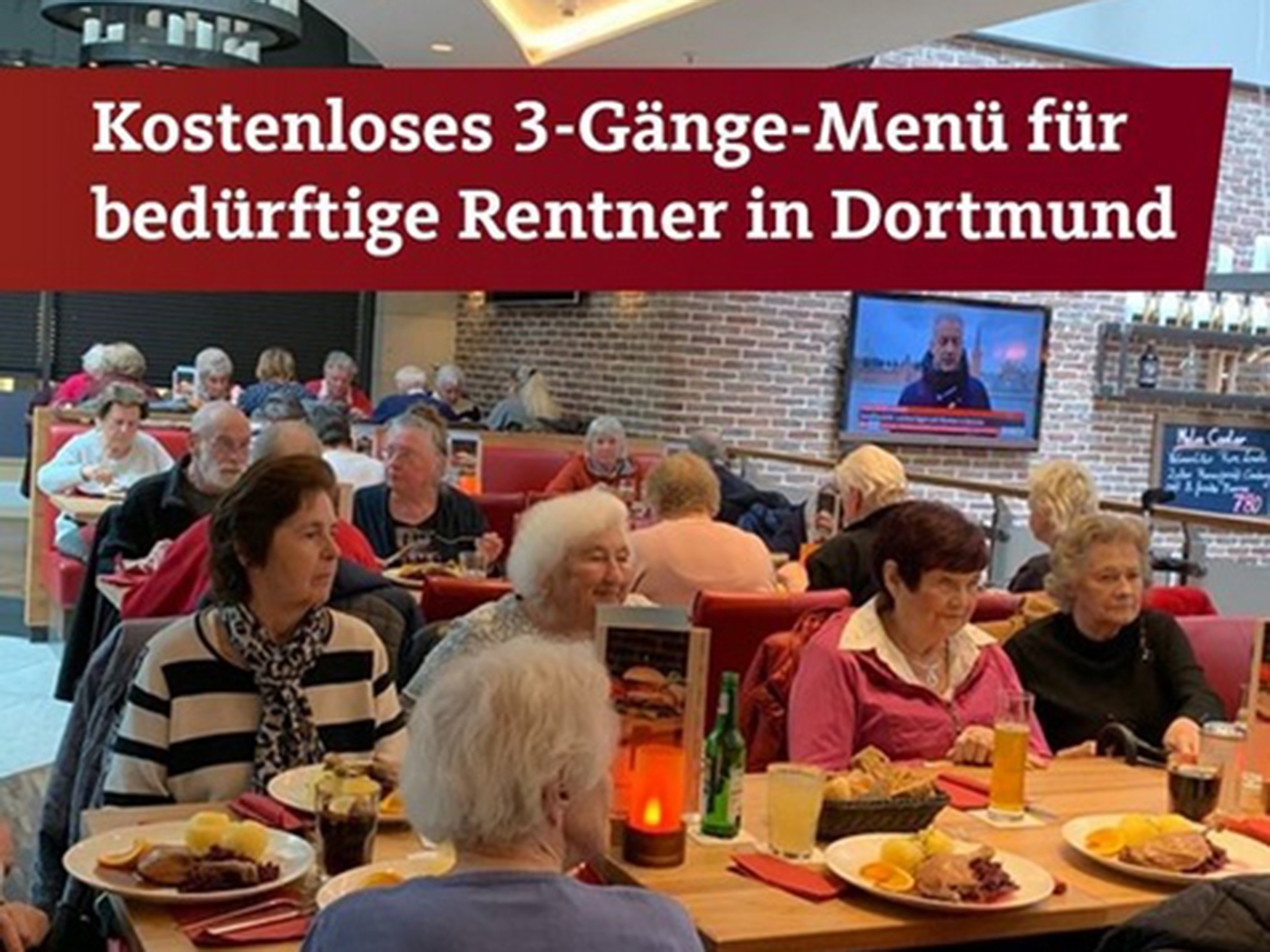 Kostenloses 3-Gänge-Menü für bedürftige Rentner in Dortmund