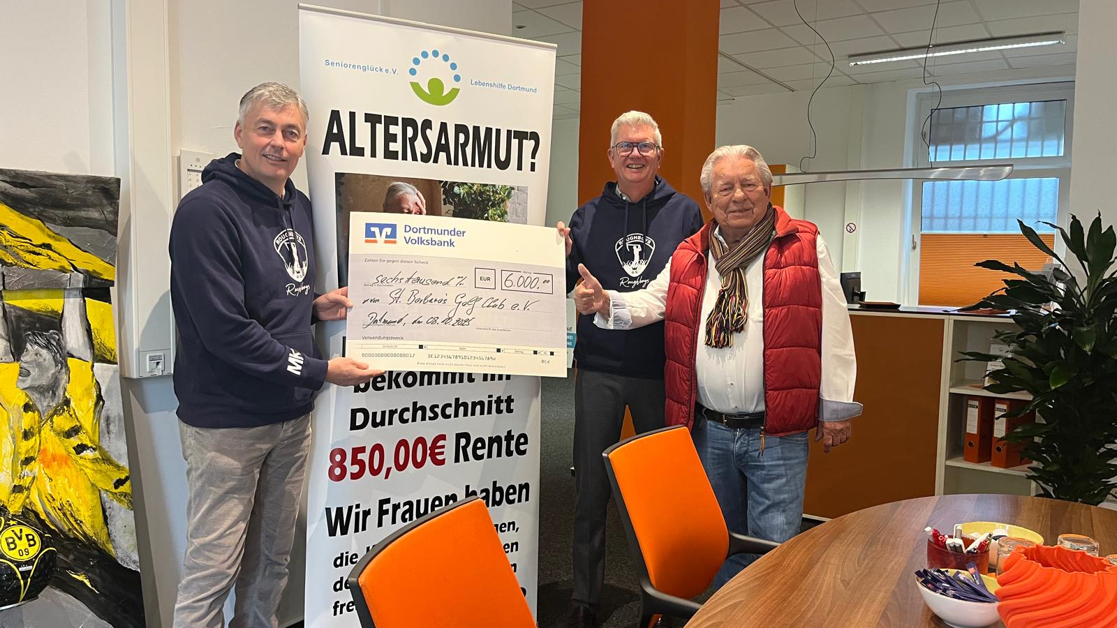6.000 € Spende vom Charity-Golfturnier beim Royal Saint Barbara’s Dortmund Golf Club e.V.