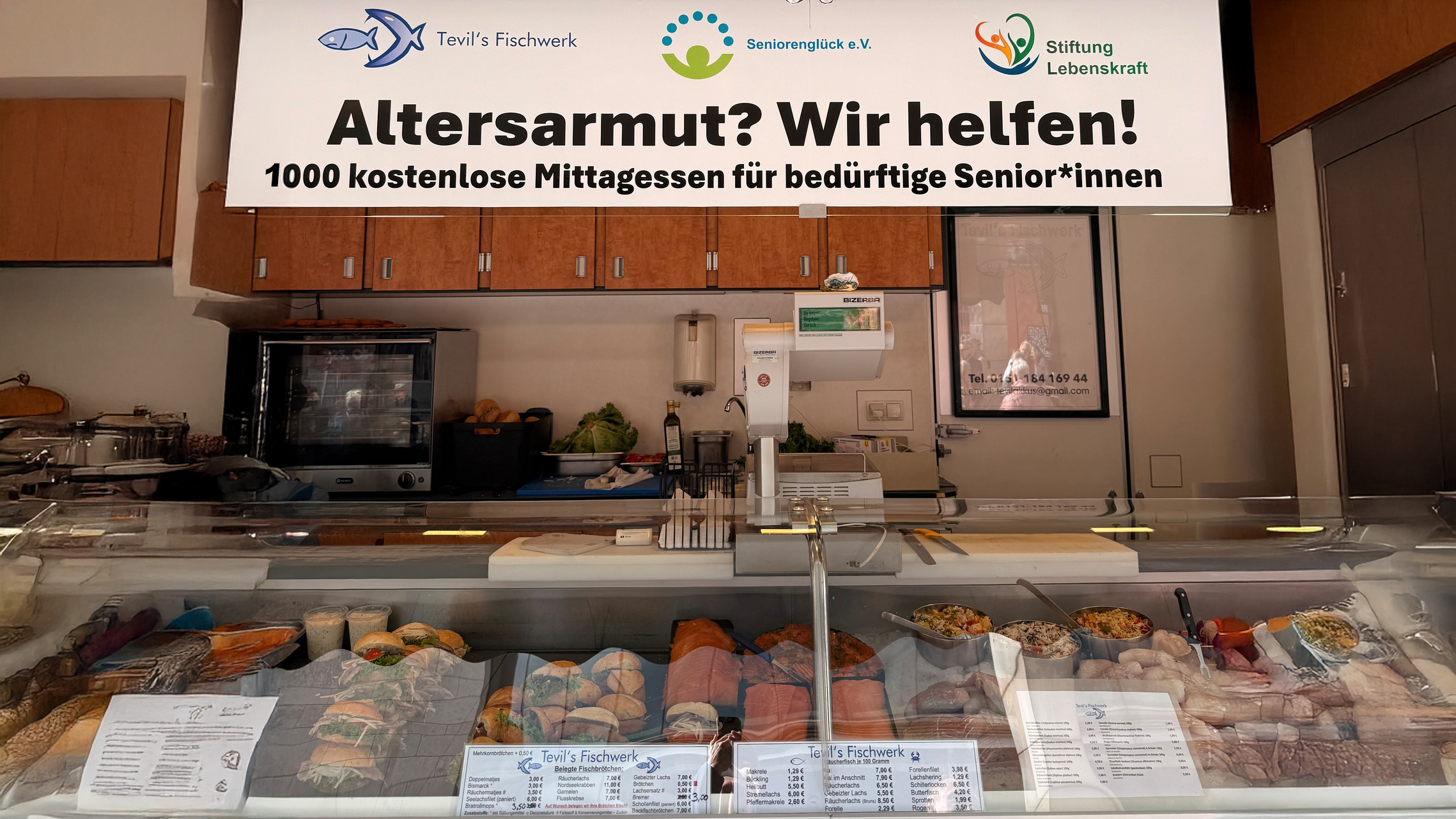 1000 warme Mittagessen bei Tevil’s Fischwerk und dank der Stiftung Lebenskraft
