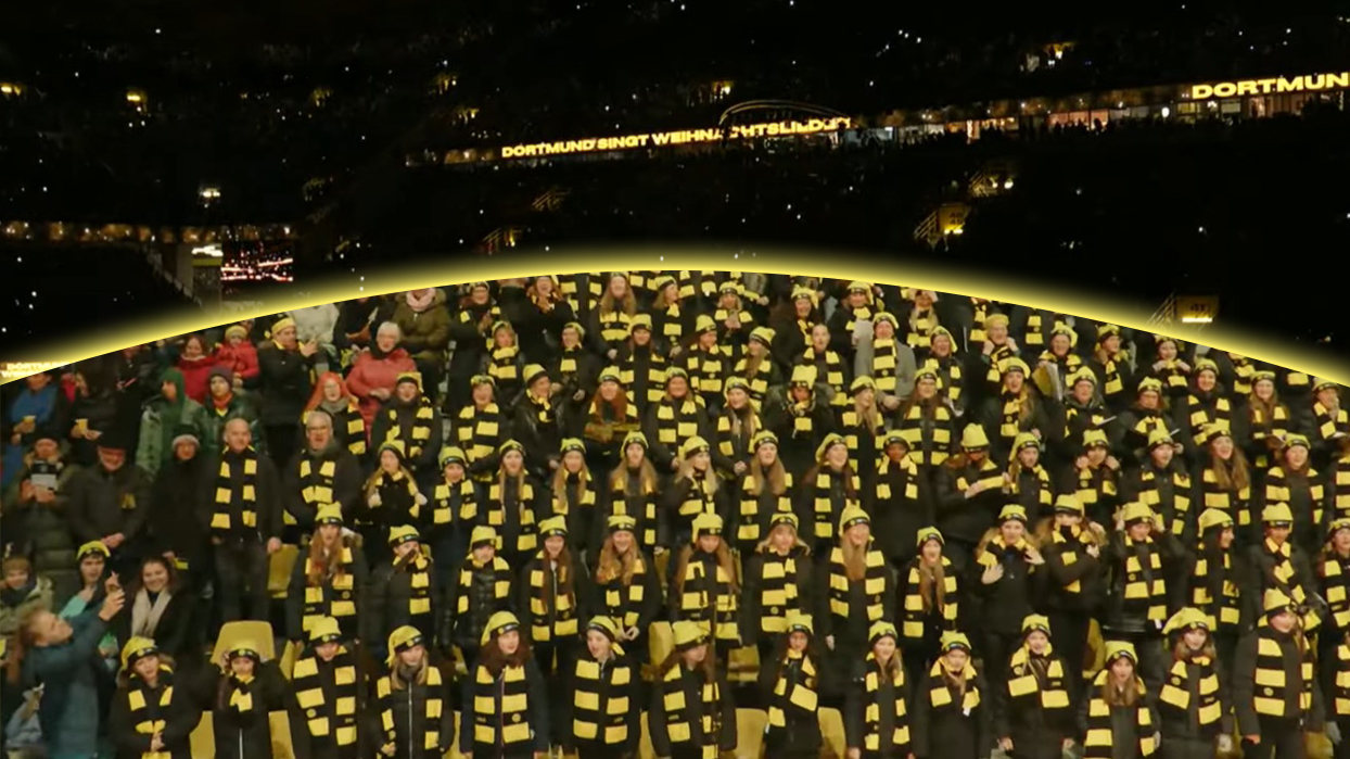 Das Traditionelle Weihnachtssingen von Borussia Dortmund