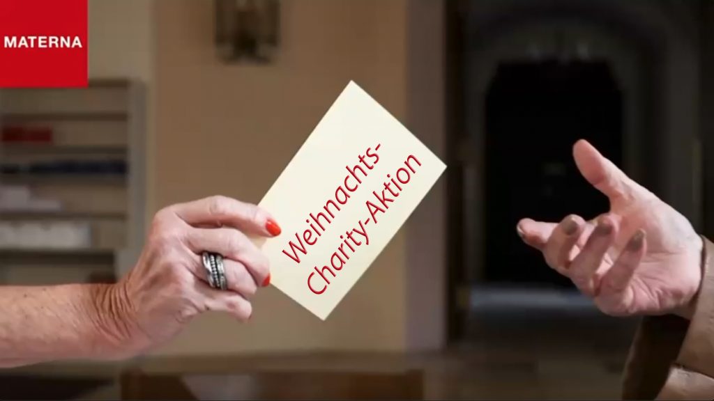 Vorschaubild für ein Kurzvideo für die Weihnachts-Charity-Aktion des IT-Konzerns MATERNA 2025 über das Engagement des Seniorenglück e.V. für bedürftige Seniorinnen und Senioren