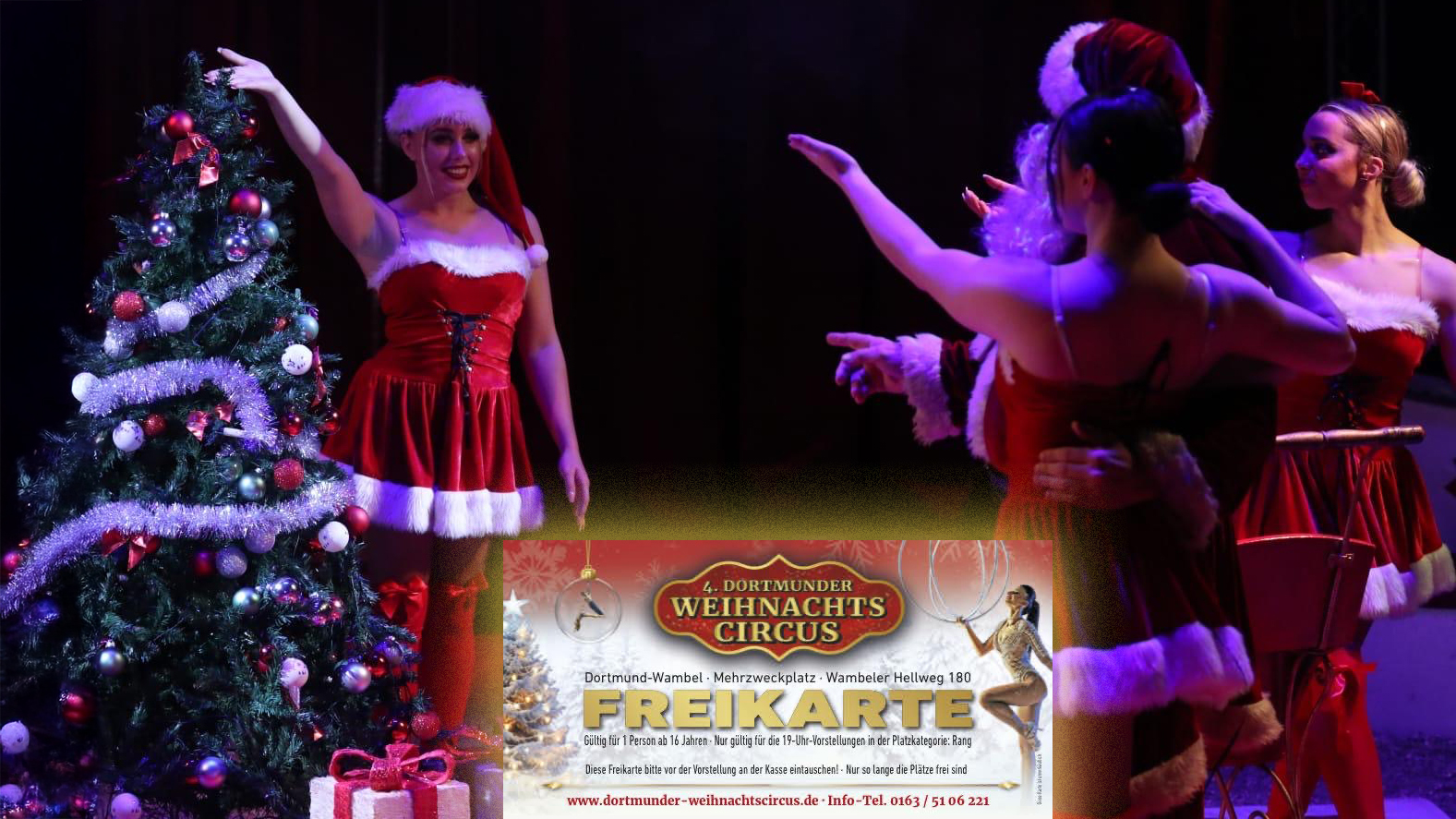 Freikarten für Sondervorstellung beim 4. Dortmunder Weihnachts-Circus für 200 bedürftige Seniorinnen und Senioren
