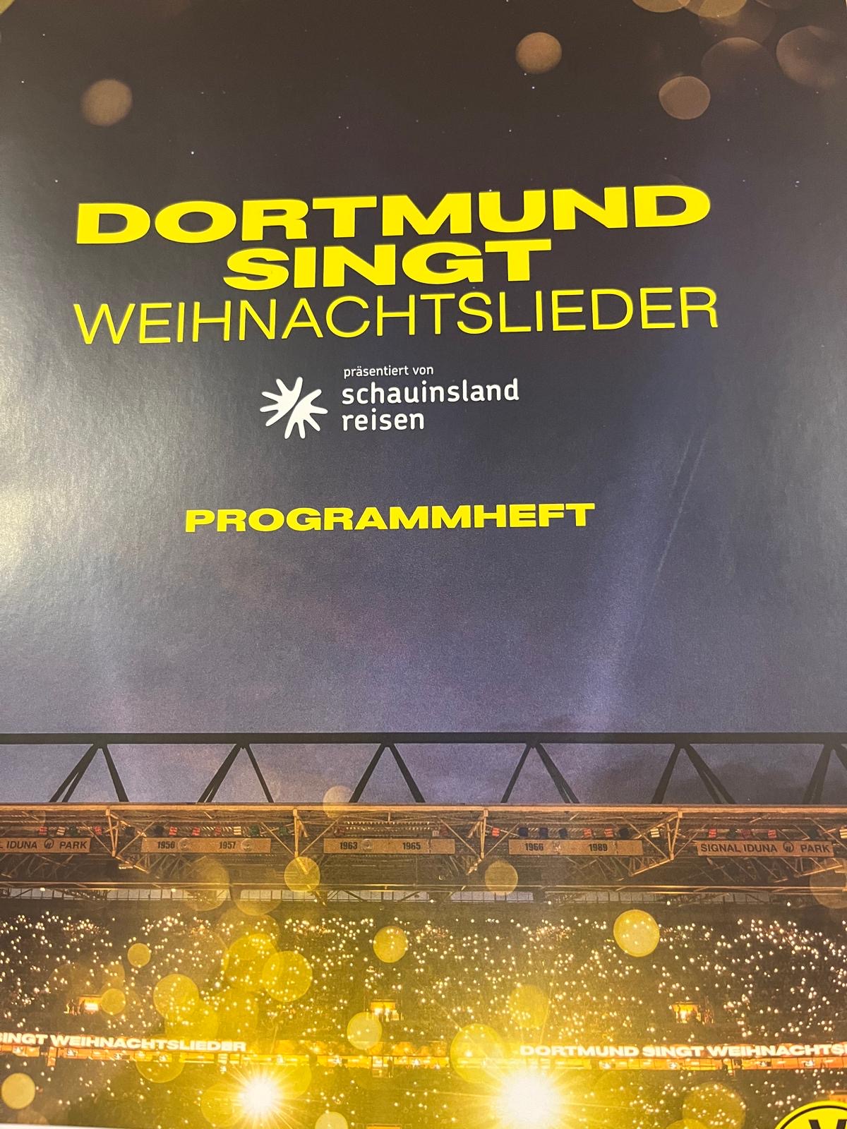 DORTMUND SINGT WEIHNACHTSLIEDER präsentiert von schauinsland reisen - PROGRAMMHEFT