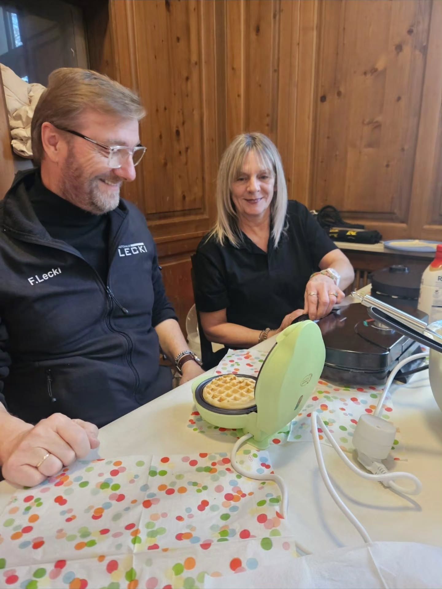 Eine Waffel-Bäckerei gab es auch.